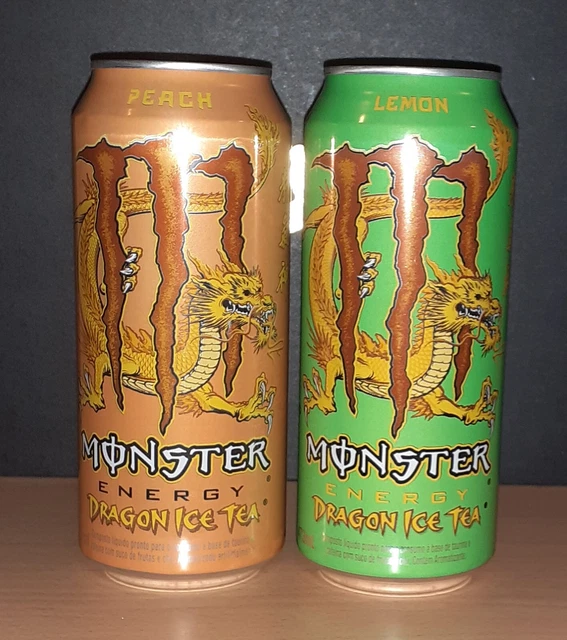 MONSTER ENERGY DRINK Dragon Ice Tea Peach & Lemon 473ml Brasilien Voll / Full EUR 44,90