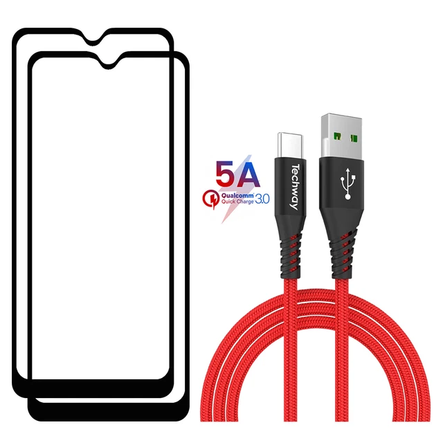 2X For Samsung Galaxy A02s Coverage Full Glue Tempered Glass Screen Protector