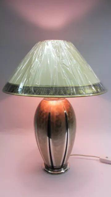 ORIGINAL WMF IKORA TISCHLAMPE VASEN LAMPE MESSING VERSILBERT '30er JAHRE
