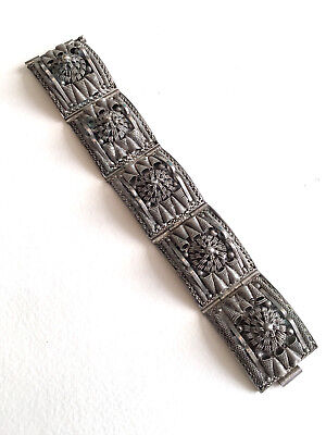 Bracelet ethnique ancien argent berbère, kabyle ? Tribal bangle silver filigrane