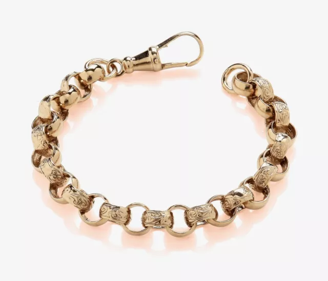 Childrens 9ct Gold Belcher Bracelet with Plain & Engraved Links | Forever  Jewellers Cork | Forever JewellersMaria Gleeson Jewellers