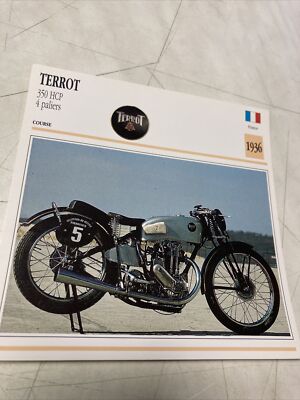 Avorio Calthorpe 350 1930 Scheda Porta Carte Motocicletta Morso Collezione Atlas 