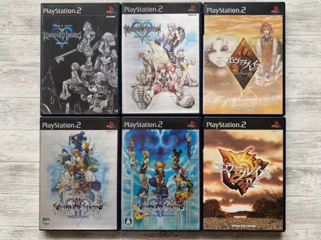 SONY PS2 Kingdom Hearts ⅠⅡ & Final Mix & Evergrace 1 2 set from Japan