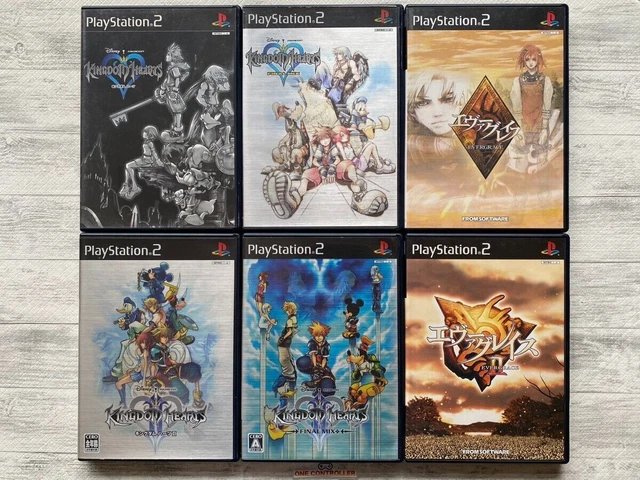 SONY PS2 Kingdom Hearts ⅠⅡ & Final Mix & Evergrace 1 2 set from Japan