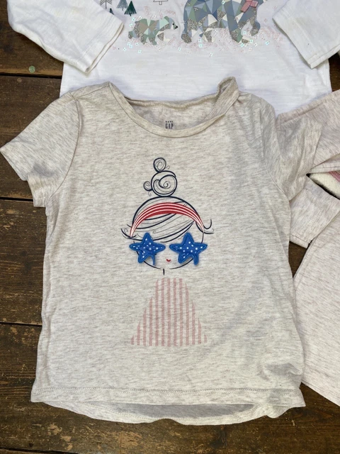 Pacchetto ragazze età 3-4 anni gonne denim Gap F&F lettini abito top maniche lunghe 3