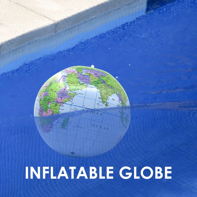 Inflatable Google Map INFLATABLE GLOBE WORLD Earth Ocean Map Beach Ball Geography Kids ...