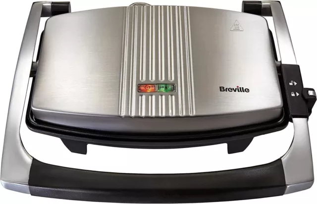 Breville VST025 3-Slice Panini Press Toastie Sandwich Maker S/Steel