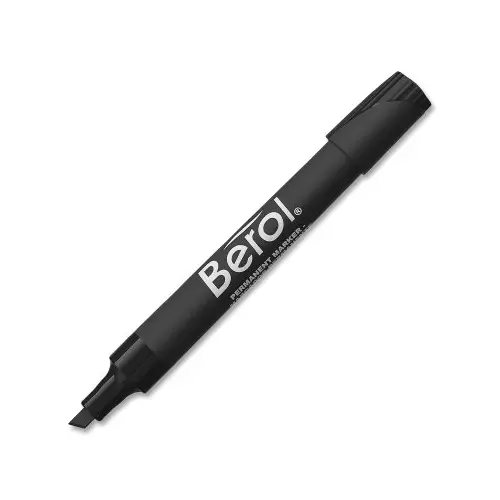 Eberhard Faber Berol® 3000 Permanent Marker, Chisel Tip, Black Ink - 12 per DZ