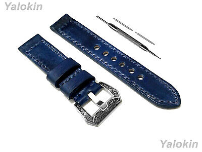 Bleu Brossé Cuir Bracelet pour Garmin Vivoactive 4S Et Vivomove 3S -B18