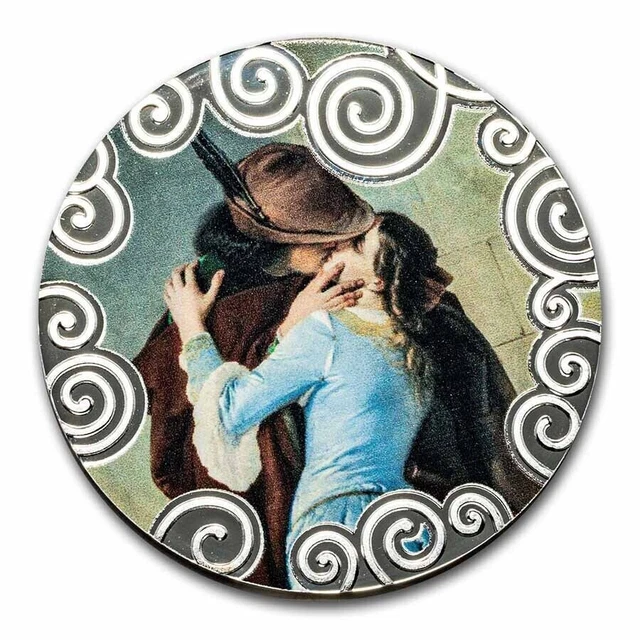 2022 Cameroon El Beso (Love in Art) 1 oz Silver Coin - 555 Mintage