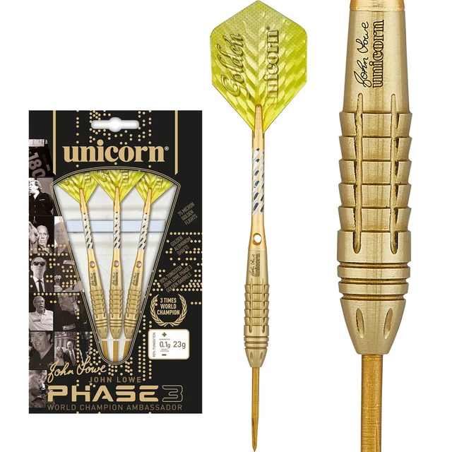 unicorn Golden John Lowe 20g 海外直輸入品 RARE UNICORN JOHN Lowe Golden Hero 20g Tungsten Darts £49.99