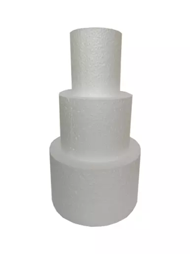 Cake Dummy STACKS Round SETS of THREE - 3" to 12" - 3" or 4" Depth Sugarcraft