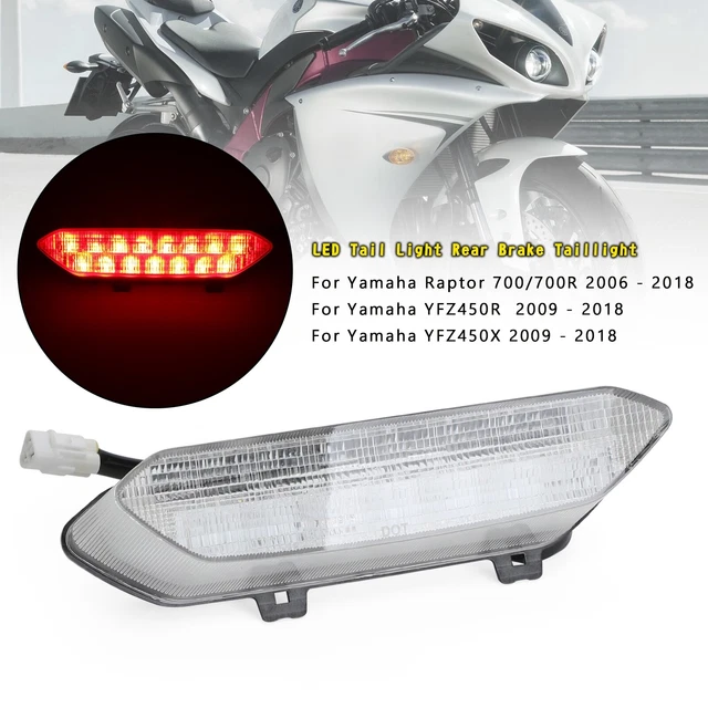 LED Brake Tail Light Fit For Yamaha Raptor 700/700R YFZ450R 2006-2018 Clear