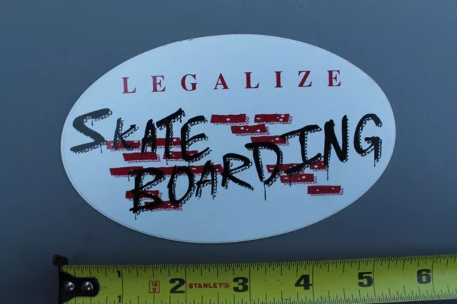 Legalize Skateboarding Red 80's Graffiti OG Z74B Vintage Skateboarding STICKER