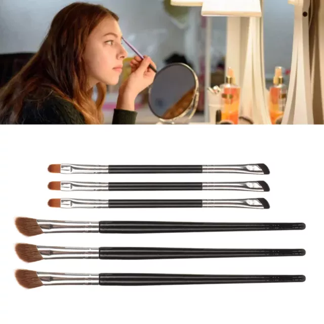 6Pcs 3 Double Ended Dual Side Eyeliner Brushes Skin Friendly 3 Nose Contour IDS