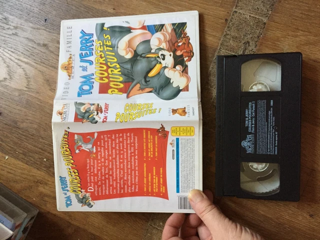 CASSETTE VIDEO VHS DESSIN ANIME TOM ET JERRY courses poursuites