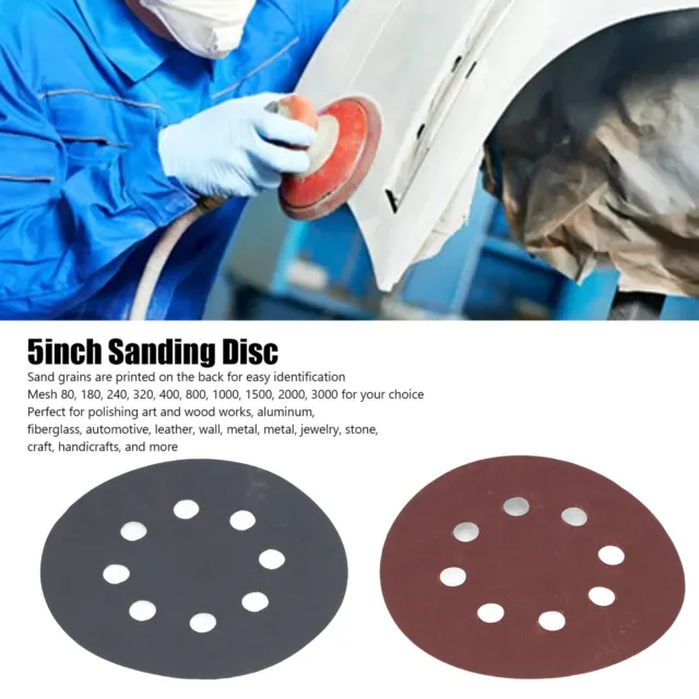 100pcs Round Grinding Discs Easy Identification Sandpaper Discs Wide