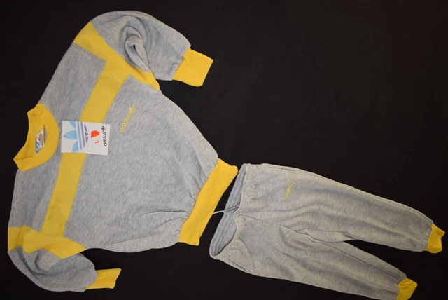 Tuta da allenamento Adidas track jump suit sport pantaloncini vintage anni '80 116 128 140