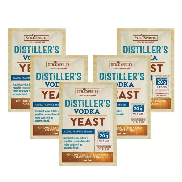 5X Still Spirits Distiller's Yeast Vodka 20g Craft Distilling Alcohol Making  FP