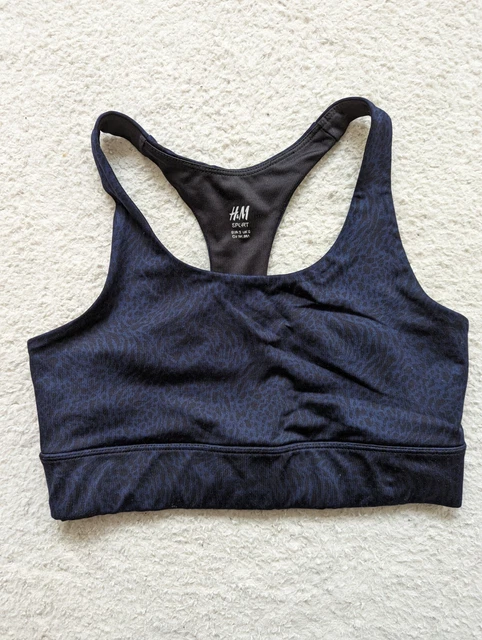 Sport BH H&M Blau Schwarz Größe S