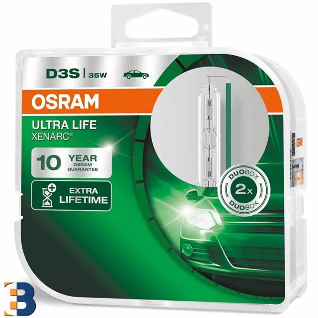 2x D3S OSRAM Xenarc Ultra Life 66340 ULT-HCB Xenon HID Ampoule Phare DuoBox