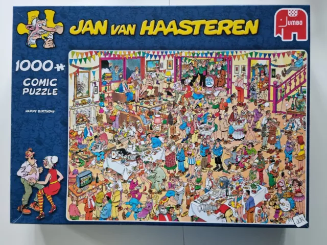 Jan van Haasteren Puzzle 1000 Teile VOLLSTÄNDIG "Happy Birthday"