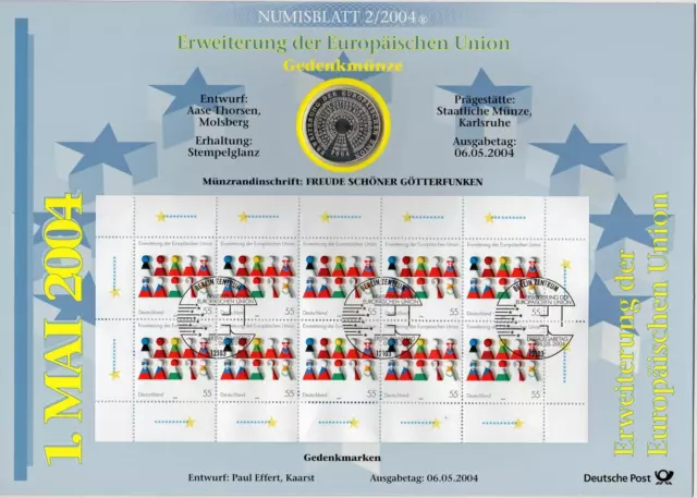 BRD Numisblatt 2/2004 Erweiterung EU