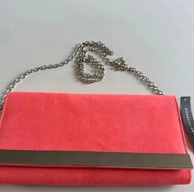 DOROTHY PERKINS PURPLE and Silver Quilted Small Clutch Bag with