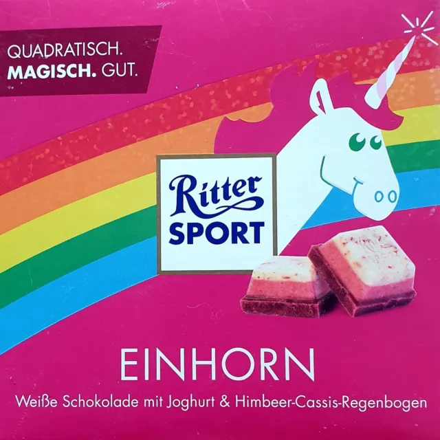 Ritter Sport Limited Edition Einhorn  100g Tafel Schokolade MHD 2017
