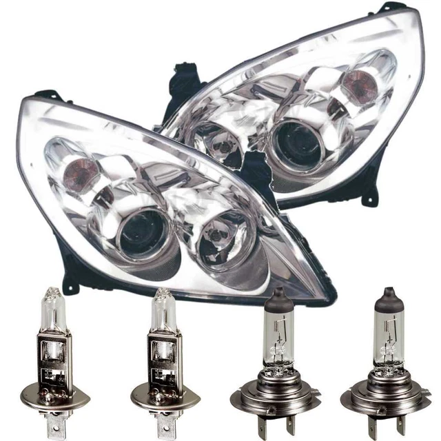 Halogen Headlight Set Opel Vectra C Year 04.02- H7/H1 Incl. Philips 1382901