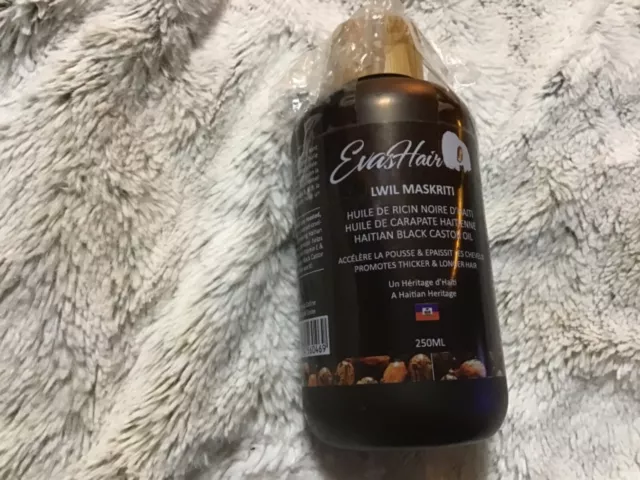 Evat Hair Lwil Maskriti Aceite de ricino negro haitiano 250 ml