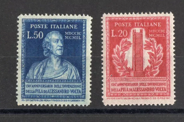 ITALIE: SERIE DE 2 TIMBRES NEUF** N°549/550 Cote: 120€