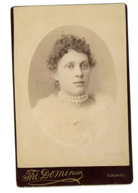 Vintage Antique Cabinet Card Toronto Ontario The Dominion Studios Woman portrait