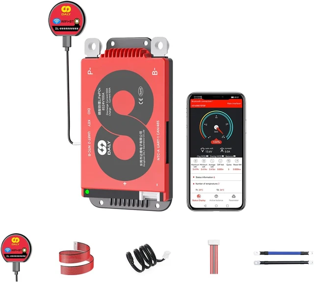 Tester Batteria DollaTek - Monitor Capacità E Tensione Per Batterie Al Piombo, Litio E Ferro-Litio Da 12V A 60V - Display A Percentuale, Compatto E Facile Da Usare - Verde