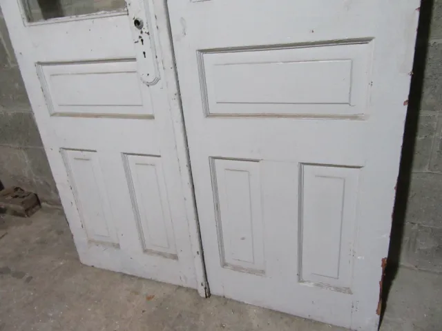 ~ ANTIQUE DOUBLE ENTRANCE FRENCH DOORS ~ 47.25 x 85.25 ~ ARCHITECTURAL SALVAGE 4