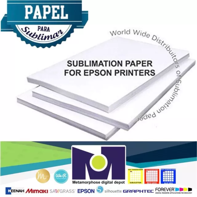 50 Sheets A (8.5" x 11") Sublimation Transfer Paper - Paper de Sublimación