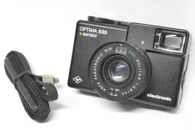 Agfa Optima 535 analoge Kompaktkamera Solitar S 2,8 / 40 mm  Objektiv