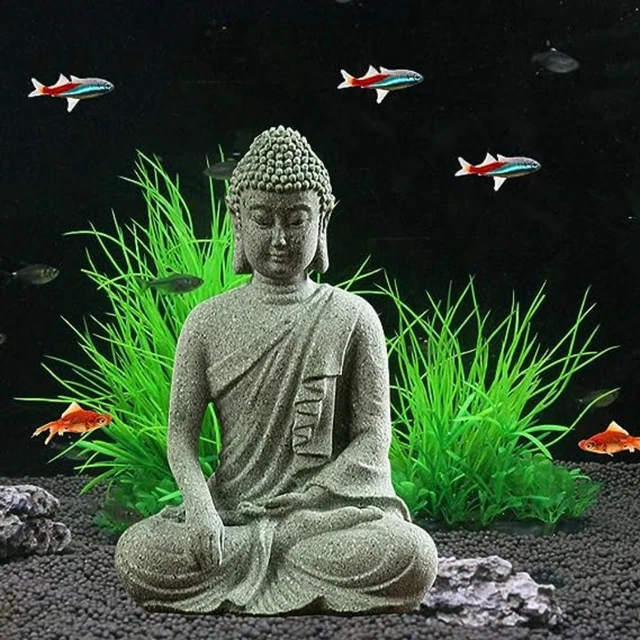 Micro Landscape Fish Tank Statue Buddha Zen Sculpture  Fish Tank Accessories