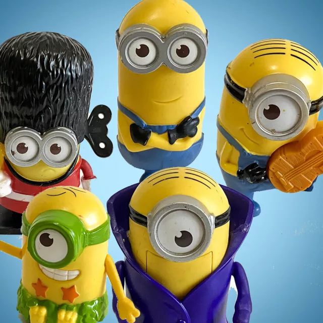 Lotto di 5 Minions Happy Meal McDonald's Sorprese Giochi Vari Personaggi