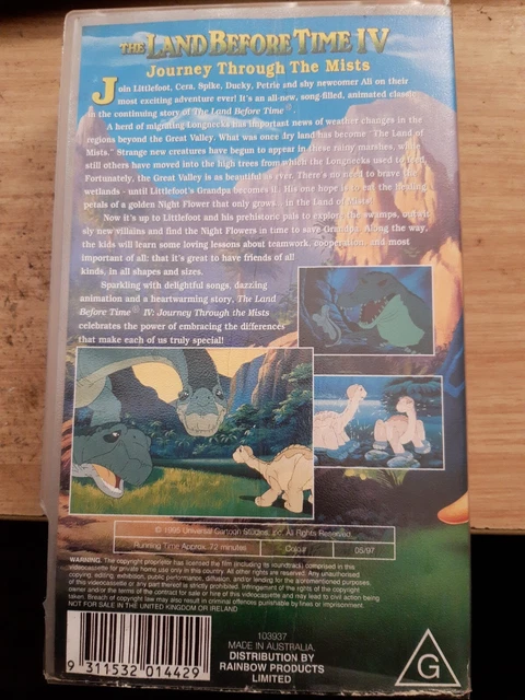 THE LAND BEFORE Time 4: Journey Through The Mists (VHS) EUR 11,46 ...