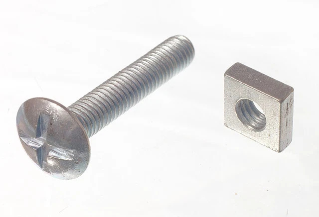Viti Per Serratura M8 X 65 Con Dado – Confezione Da 50 Pezzi, Zincate, Testa Tonda DIN 603
