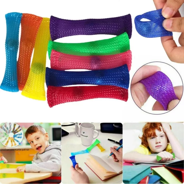 1-10PCS Mesh & Marble Fidget Toy Sensory Stress Anxiety Relief Toys Autism ADHD