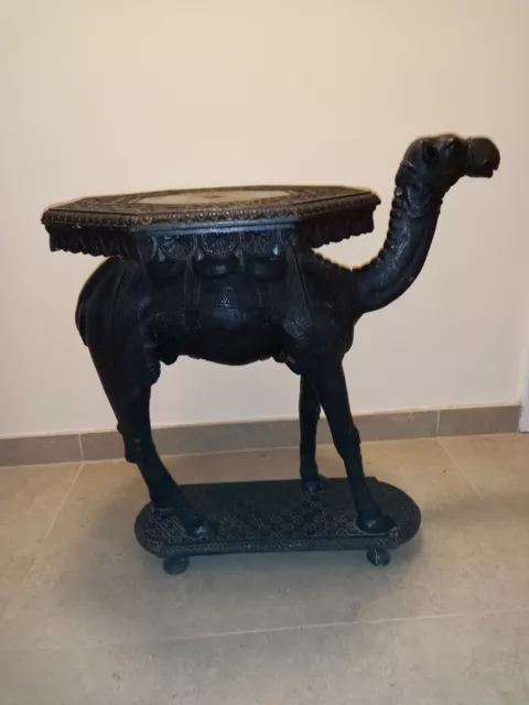 Late 19th century rare Anglo Indian Hardwood Camel Table