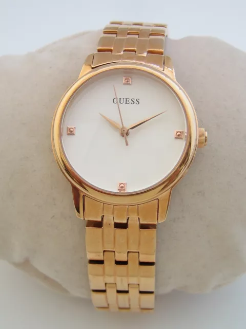 Guess Womens Watch W0687L3 Gold Stainless Steel Bracelet Crystals Genuine