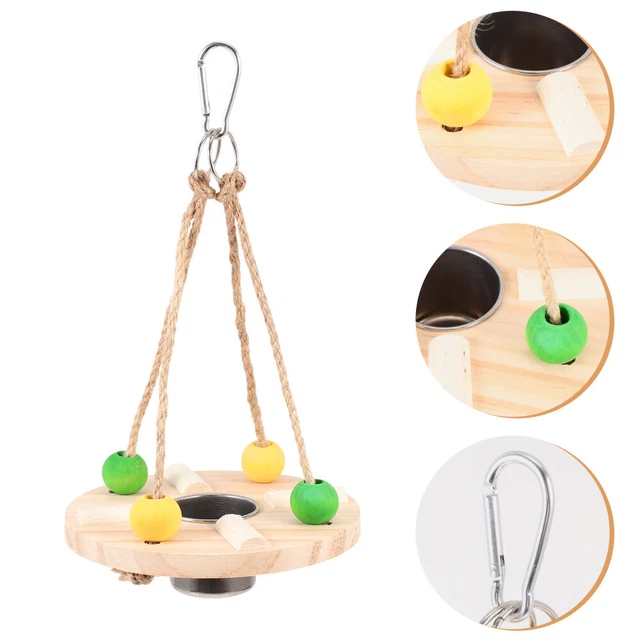 Vogelhäuschen Aus Holz Vogelkäfig Papagei Schaukelständer Spielzeug