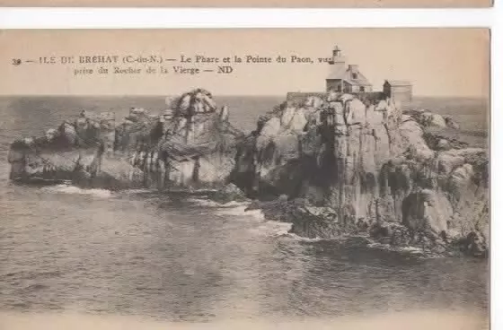CPA-22- île de Bréhat-Le phare et pointe du Paon-TB.