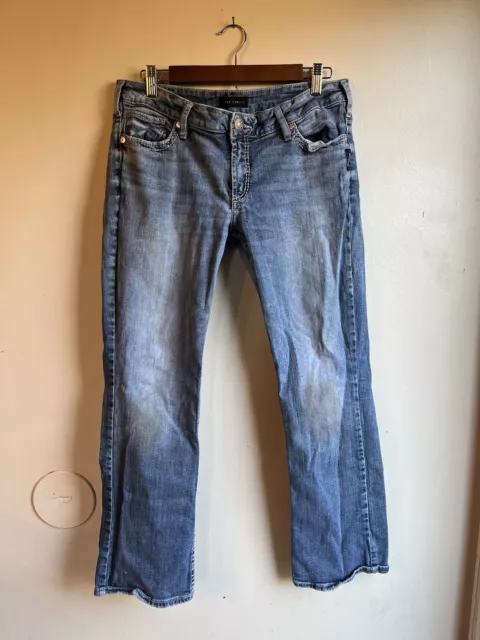 Silver Jeans Womens 33x31 Suki Mid Rise Slim Boot Cut Denim