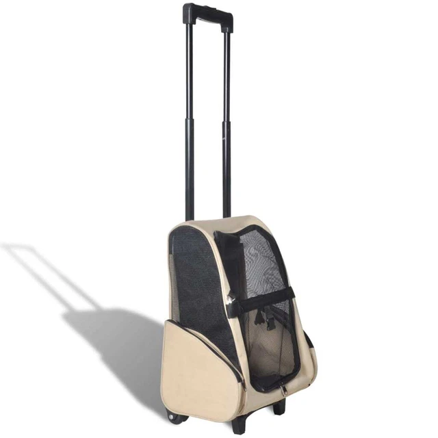 Chariot polyvalent pliable pour animaux de compagnie Beige