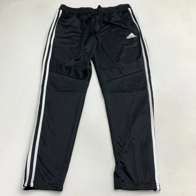 Adidas Aeroready Athletic Knit Track Pants Mens Large Black Drawstring Ankle Zip
