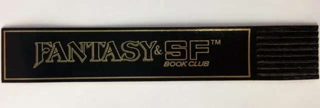 Fantasy & SF Book Club 9" Faux Leather UK Bookmark Vintage Early 90s -New/Unused